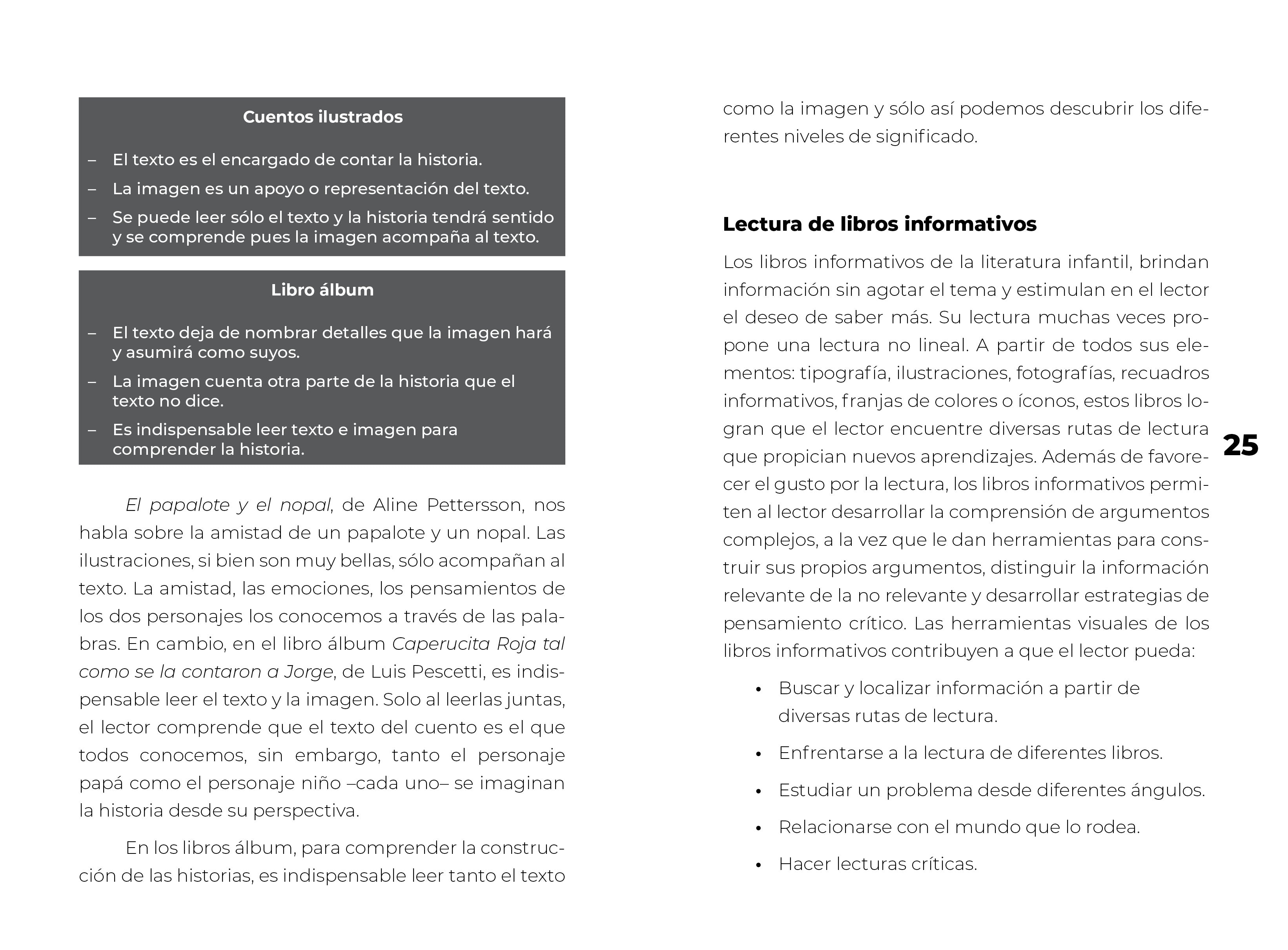 Análisis de libros y etapas lectoras
