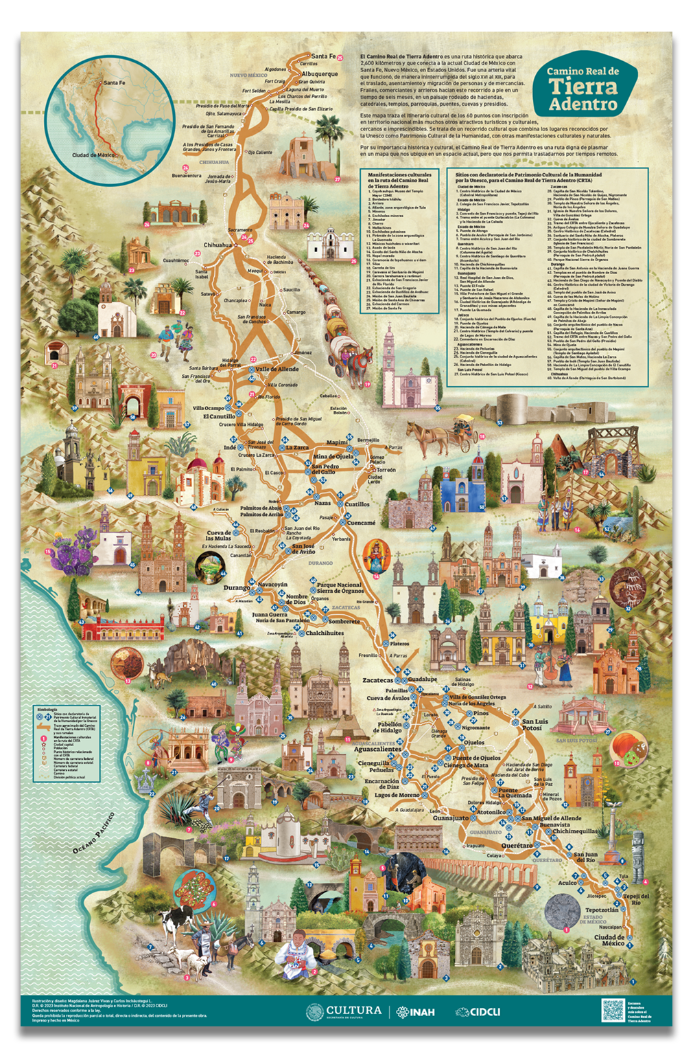 Mapa Camino Real de Tierra Adentro